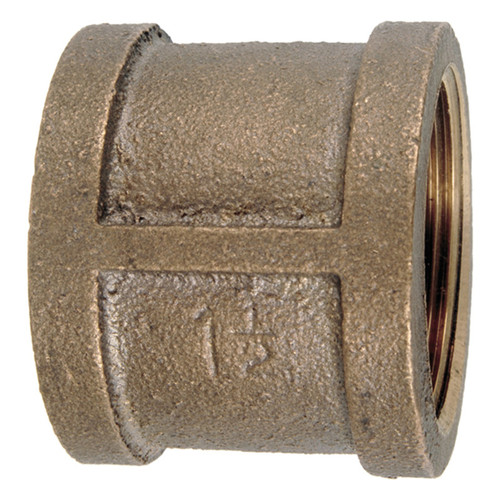 1-1/4" Cast Brass Female NPT Coupler   G0808B-125-125