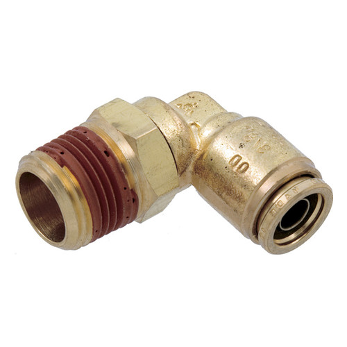 1/4 x 3/8" Brass Male NPT - DOT Push-To-Connect Swivel 90° Elbow   G7096PX-04-06