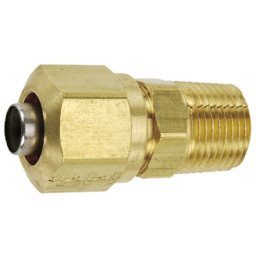 1/4 x 3/8" Brass DOT Male NPT - Compression Connector   G7016-04-06
