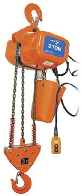 3T @ 15' Lift 230V H/D Electric Chain Hoist 107215