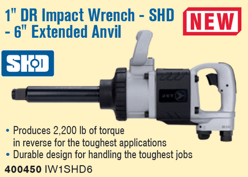 1" Drive SH/D Impact Wrench w/6" Extended Anvil  400450