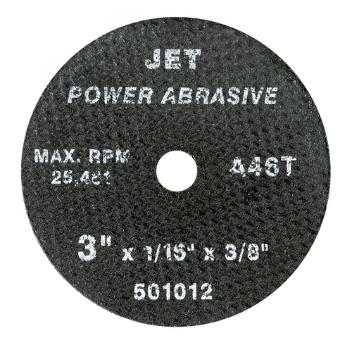 3 x 1/16 x 3/8" A46T POWER ABRASIVE T1 Cut-Off Wheel 501012