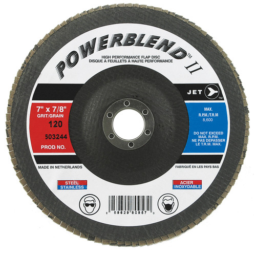 7 x 7/8" Z80 POWERBLEND III T29 Zirconia Flap Disc 503242