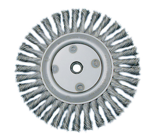 8 x (5/8 ~ 1/2") Knot Twisted Wire Wheel - unthreaded 550306
