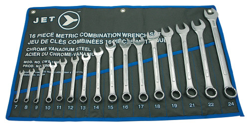 16 Pc. Metric Raised Panel Combination Wrench Set 700173