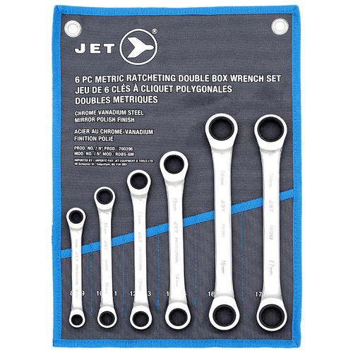 6 Pc. Long Metric Double Box End Ratchet Wrench Set  700396
