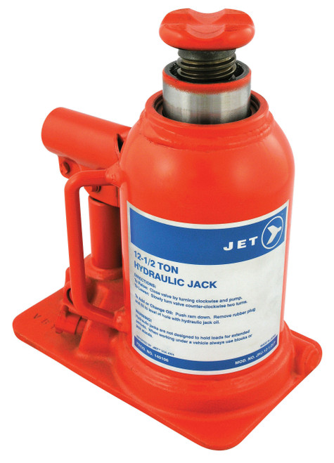 12-1/2 Ton JET Super Heavy Duty Hydraulic Bottle Jack - Low Profile 140106