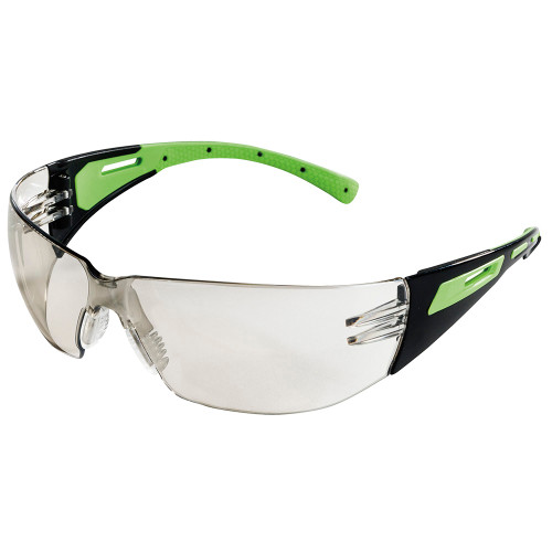 Sellstrom® XM300 Series Hard Coated Wrap Around Safety Glasses - Indoor/Outdoor - Hi-Viz Green-Black Arms  S71102