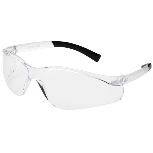 Sellstrom® X330 Series Hard Coated Wrap Around Safety Glasses - Clear - Black Rubberized Arms  S73401