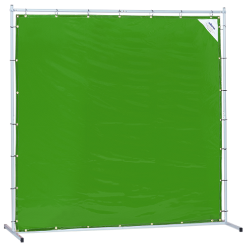 Sellstrom® Transparent Vinyl Welding Curtain & Metal Frame - Green - 6 x 8'  S97345