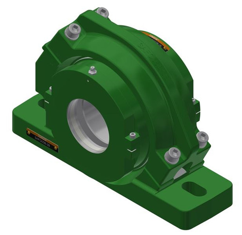 5-15/16" Medium Series Split Cylindrical Expansion Bearing w/ Housing & Support - Viton Single Lip Seal   MSE515BXHSAFQRSS