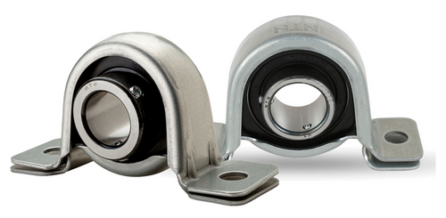 7/8" Stamped Steel Two Bolt Pillow Block w/X-Narrow Set Screw Insert Bearing w/Rubber Ring  ASRPP205-014