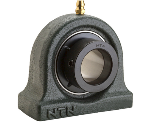 30mm Cast Iron Tapped Base Pillow Block w/Wide Eccentric Locking Collar Insert Bearing - Standard Duty  UELUP206D1