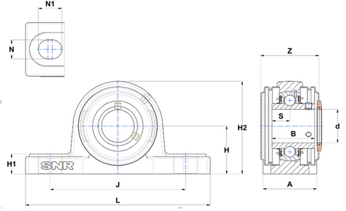 1-1/2"   SUCP208-24CC