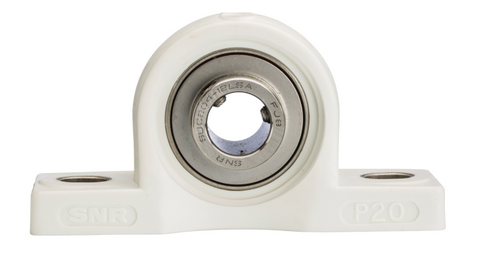 1-1/4" Thermoplastic Two Bolt Pillow Block w/Zinc Plated Insert Bearing  ZUCPPL207-20