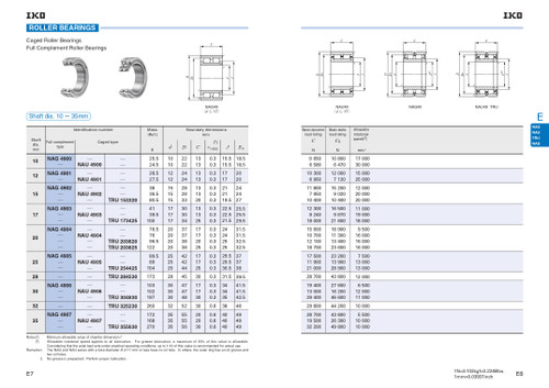 20 x 37 x 17mm Full Complement Machined Roller Bearing   NAG 4904