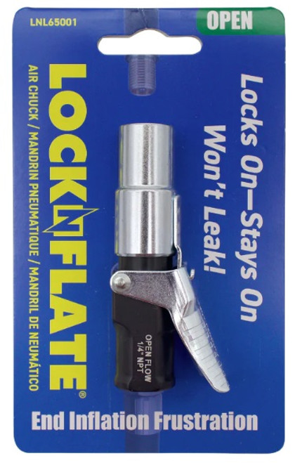 LockNFlate® 6-Jaw Premium Locking Air Chuck (Open)   LNL65001