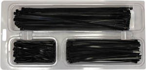 400 Pc. Black Cable Tie Assortment  21-CS
