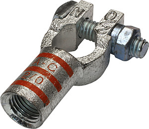 2/0 AWG Copper Negative Top Post Twist-On Battery Terminal  722-11