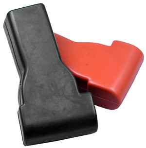 5 Pc. 6-4/0 AWG Red & Black Straight Battery Terminal Protector Boots  760-12