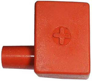 2-1 AWG Red Left Elbow Battery Terminal Protector Boot  762P-11