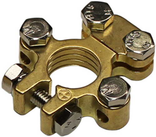6-1 AWG Brass Positive Battery Terminal w/Accessory Capability  891P-11