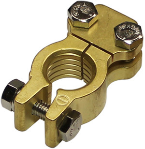 1/0-3/0 AWG Brass H/D Negative Battery Terminal  892N-11