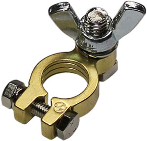 Brass Positive Marine Battery Terminal w/Wingnut Stud  894P-11