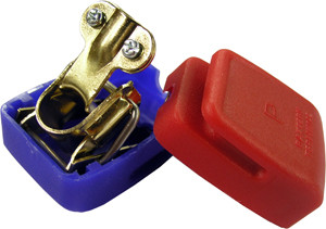 1 Pr. Red & Blue Covered Quick Release Battery Terminals  897-12