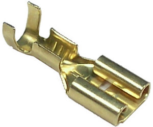 8 Pc. 16-14 AWG .250" Brass Open-End Female Spade Connector  2465-BP