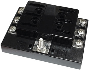 6 Way Standard Blade Fuse Block w/Screw Terminals  3413-11