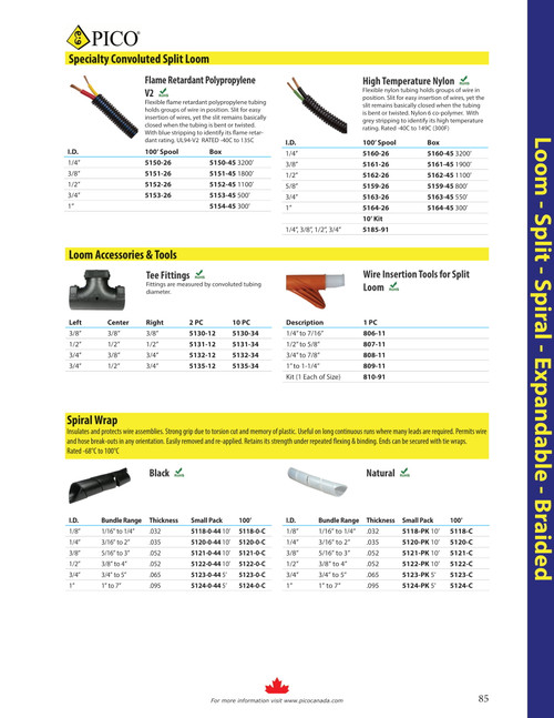3/8" x 1900' Black Nylon 300°F High Temperature Convoluted Split Loom  5161-45