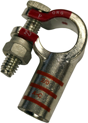 2/0 AWG Copper Positive Left Elbow Battery Terminal  5252-11