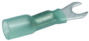 25 Pc. 16-14 AWG #10 Polyolefin Insulated "Solder-Shrink" Fork Connector  6825-15