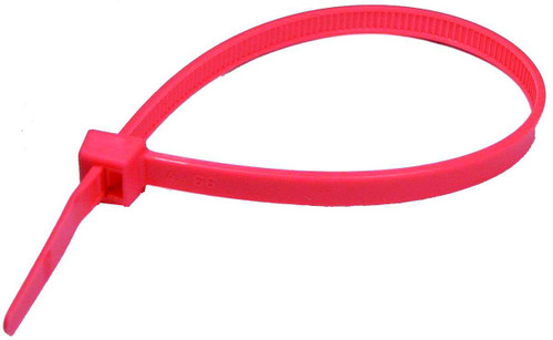 100 Pc. 7.5" 50 lb. Neon Pink Standard  Cable Tie  7066N9-C
