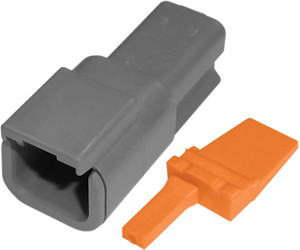 24-16 AWG 2-Way Deutsch "DTM" Receptacle & Wedgelock  7930-91