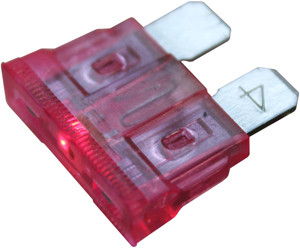2 Pc. 4A Standard Blade Fuse w/LED  9961-12