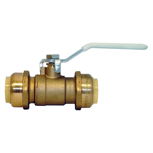 1" Brass CTS Push-To-Connect Bite-Force Ball Valve  LF-BVBF2129-18