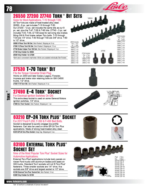 3/8" Drive x T-47 Torx Bit Socket   26500