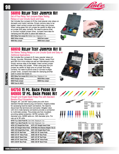 Relay Test Jumper Kit II   60610