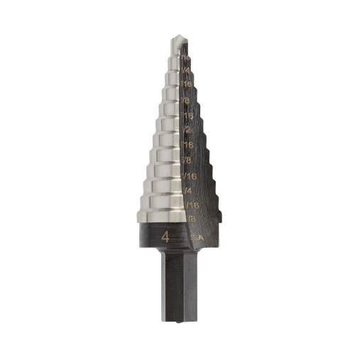 UNIBIT® 3/16 - 7/8" #4 High Speed Steel Step Drill Bit   10234