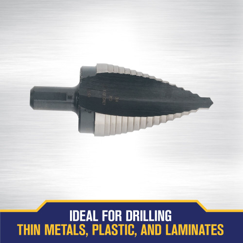 UNIBIT® 1-1/8" #13 High Speed Steel Self-Starting Step Drill Bit   10313ZR