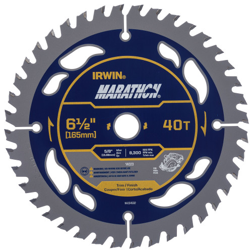 6-1/2" 40T Marathon® Carbide Circular Saw Blade   14023