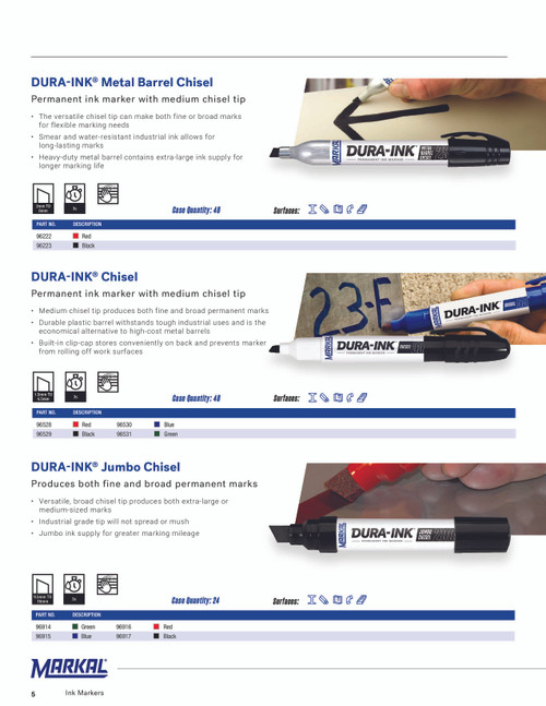 12 Pc. DURA-INK® Chisel Permanent Ink Marker - Green   96531