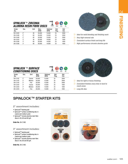Spinlock® 25 Pc. 2" Medium Surface Conditioning Disc   09G103