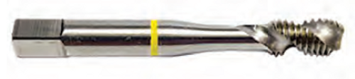 #8-32 NC HSSE Yellow Ring Spiral Flute Tap   CT62008