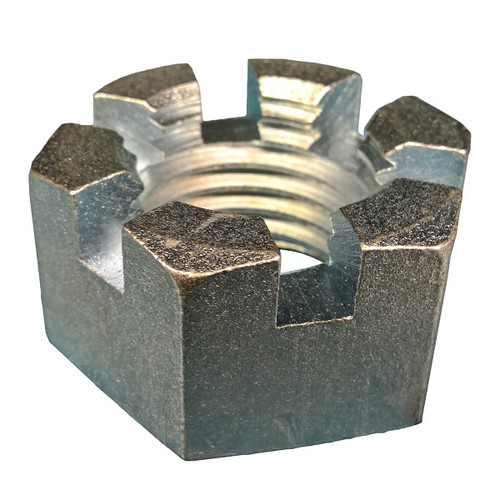 UNC Slotted (Castle) Hex Nuts -Plain Steel  286046 - 286114