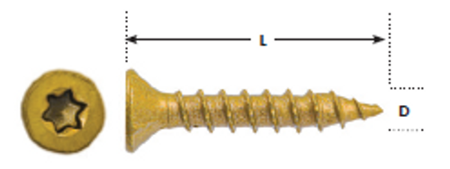 #10 x 3" One® Multi-Purpose Countersunk Screw 15 Pc.   620975