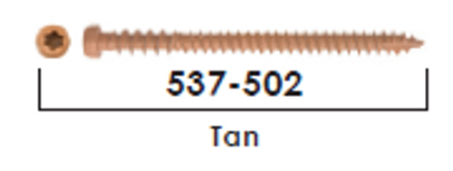 #10 x 2-1/2" Trap Head Steel Decking Screws 100 Pc.   537-502