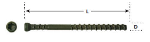 #7 x 2-3/8" CAMO® Steel Decking Screw 100 Pc.   215-114